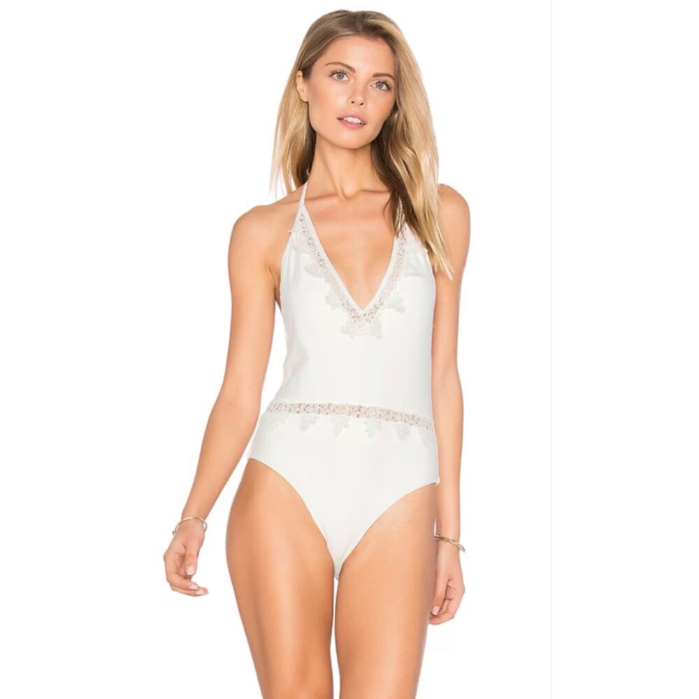 Tularosa White Lace One Piece Swimsuit Size Small NWT Revolve